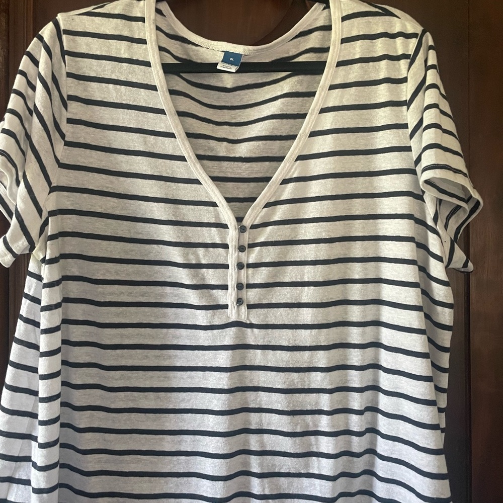 Striped short sleeved Henley - Picture 3 of 4